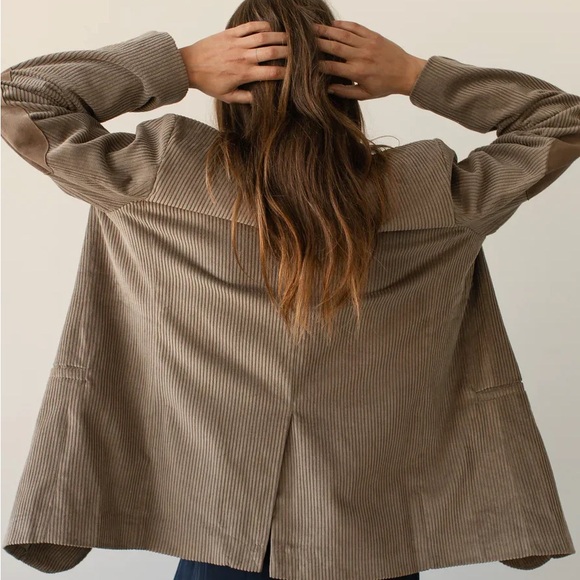 Donni cord blazer in mushroom (tan) NWOT SZ L - Picture 4 of 5